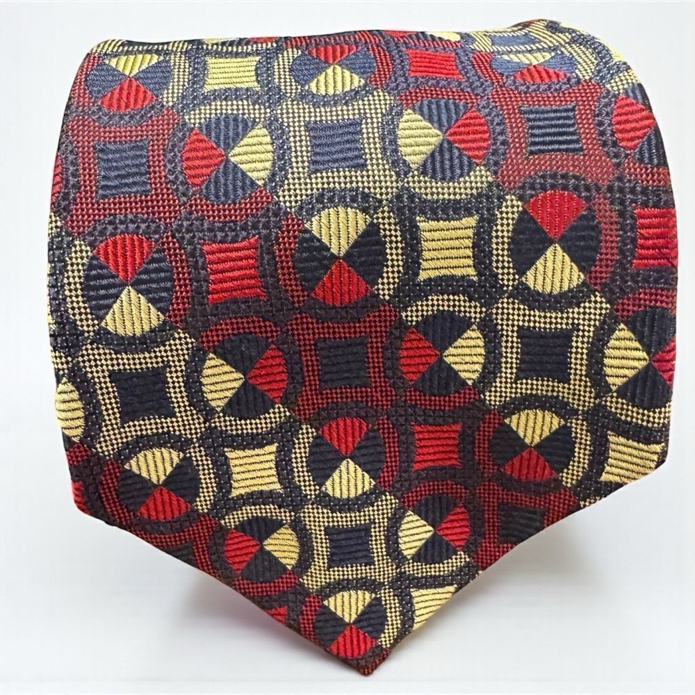 Vintage Tachi Taylor Geometric Silk Tie